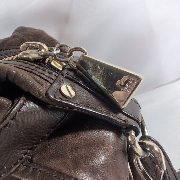 L.A.M.B. Gwen Stefani Brown Leather Purse Y2K Kensington LAMB Shoulder Bag Vtg - Picture 6 of 16